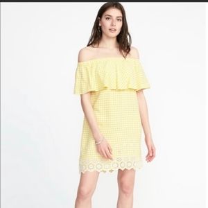 Yellow gingham dress